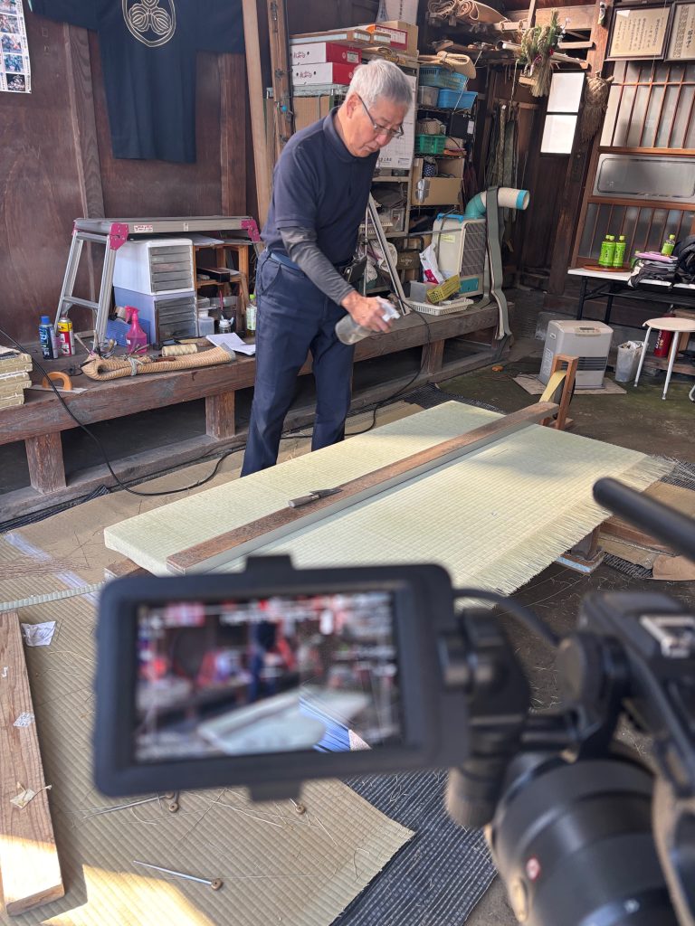 畳職人さんの撮影なんて初めての事