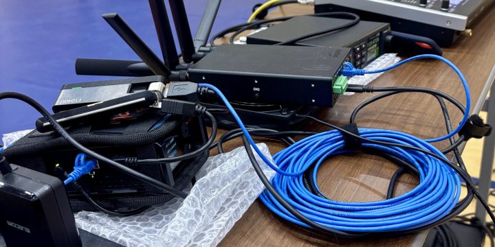 ライブ配信現場の機材セット